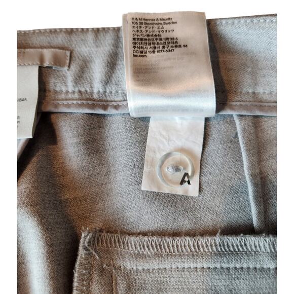 H&M Heather Gray Slacks Womens Sz 14 Trouser Work Office Pants Flat Front Career - Picture 14 of 16